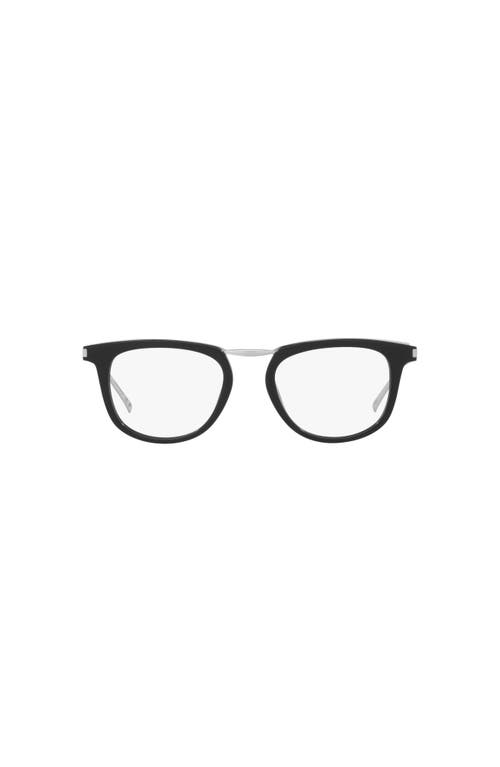 Saint Laurent 50mm Round Optical Glasses In Black