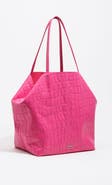 Bimba y Lola Mock Croc Large Leather Shopper Bag