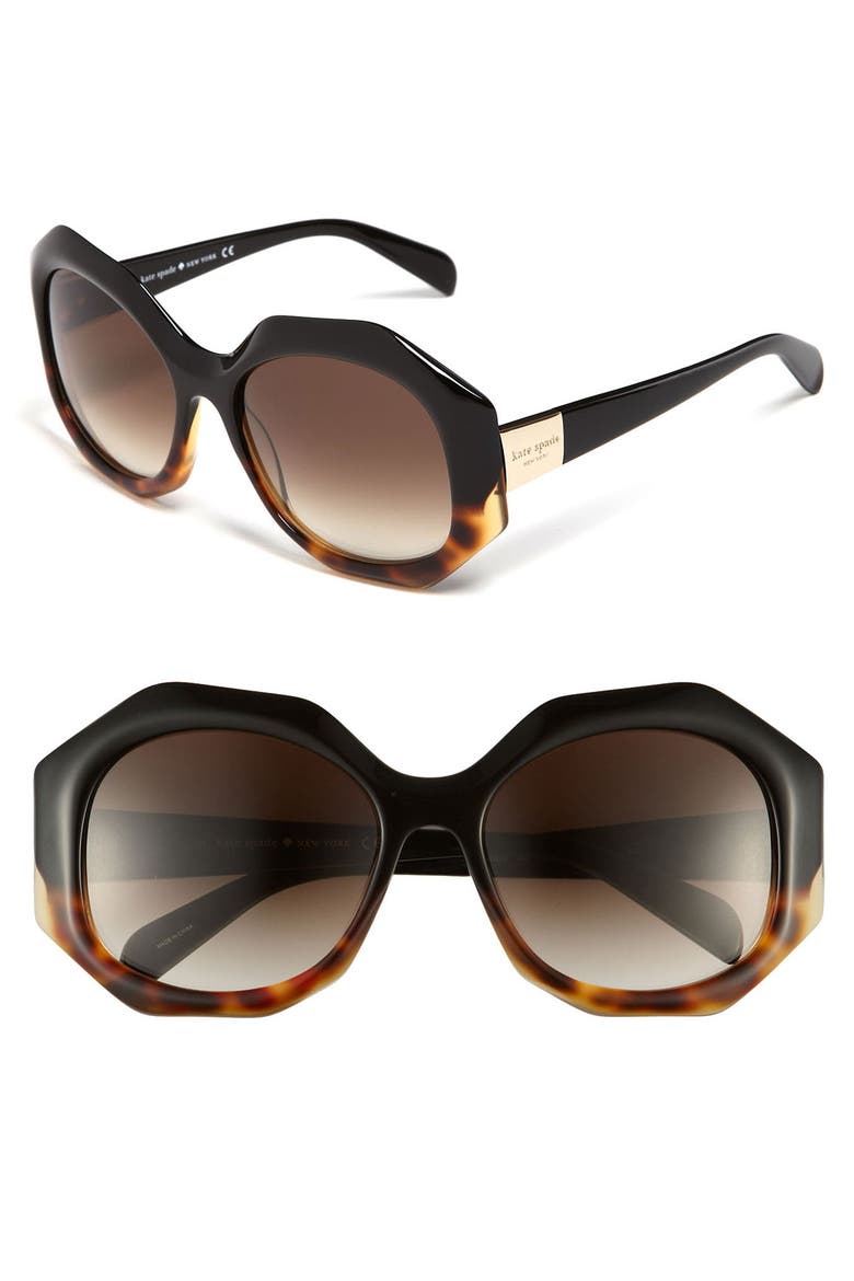 Oversized retro sunglasses, Main, color, TORTOISE FADE/ BROWN GRADIENT