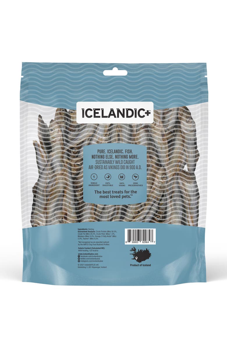 ICELANDIC+ Herring Whole Fish Dog Treat 9oz Bag, Alternate, color, Multicolored