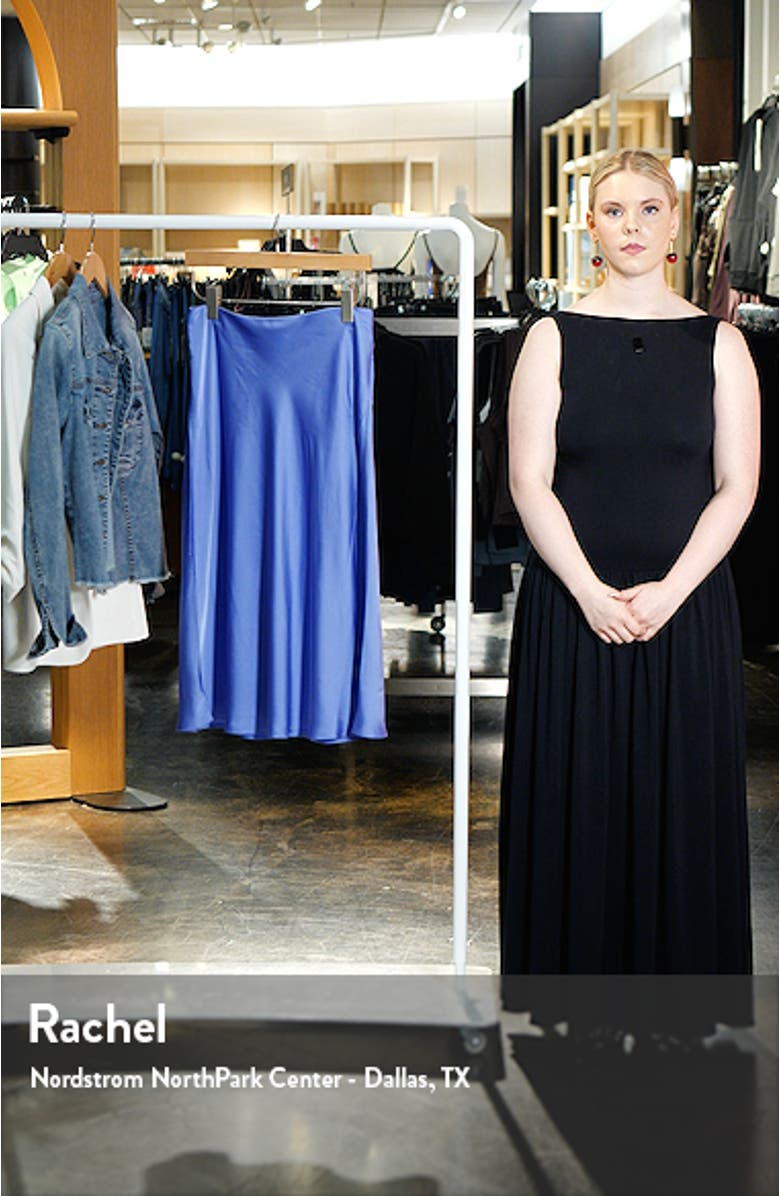 Satin Charmeuse Midi Skirt, sales video thumbnail