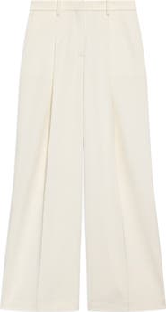 Theory Pleated High Rise Wide Leg Pants