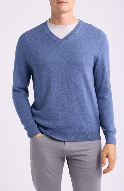 Cotton & Cashmere V-Neck Sweater