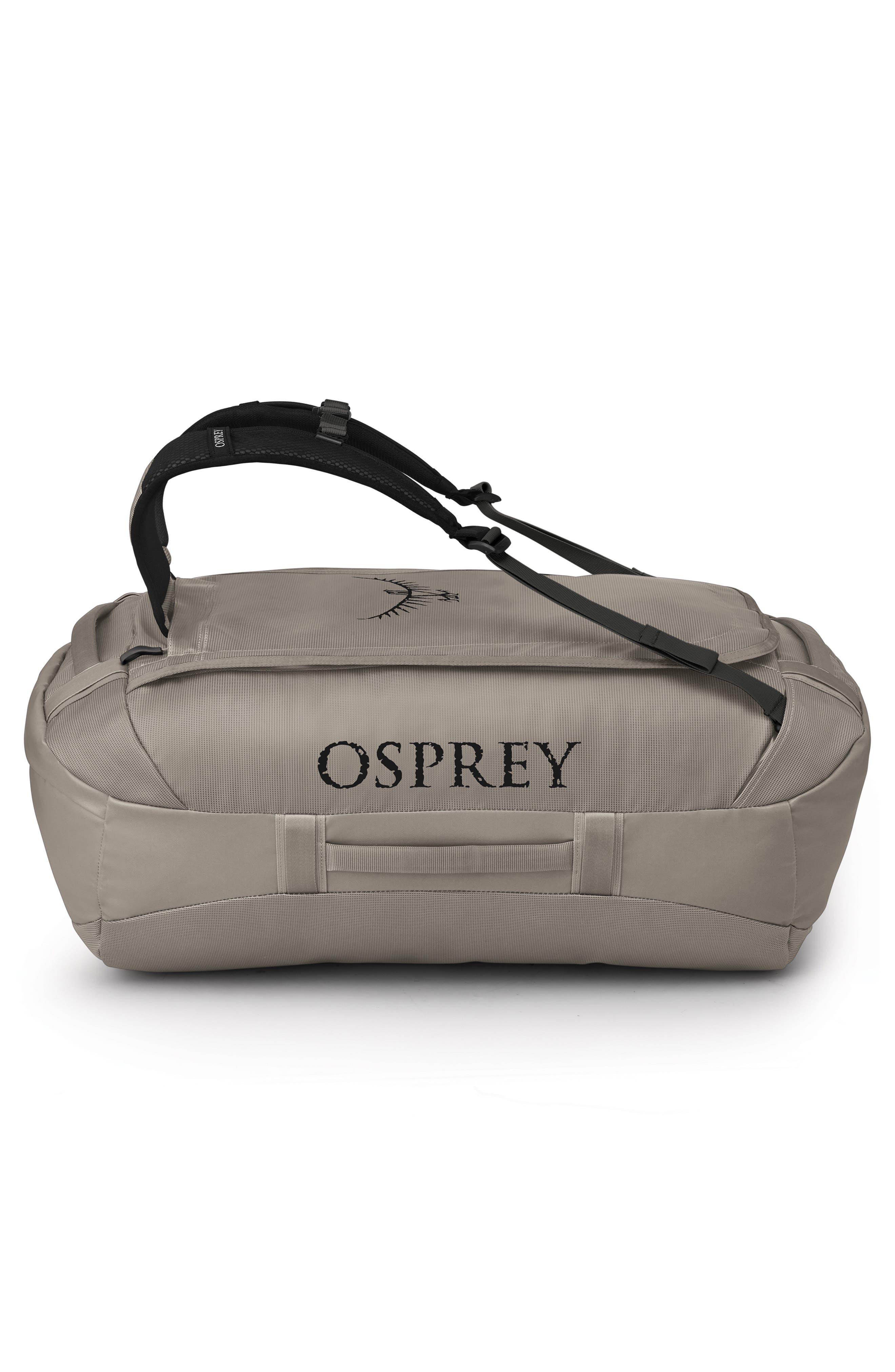 Osprey Transporter<sup
®</sup
 65-Liter Water Resistant Duffle Backpack, Alternate, color, Tan Concrete
