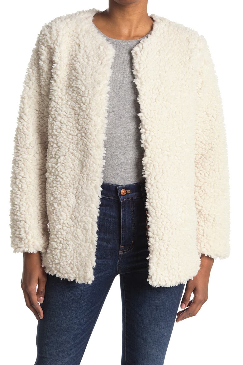 London Fleece Jacket, Alternate, color, IVORY