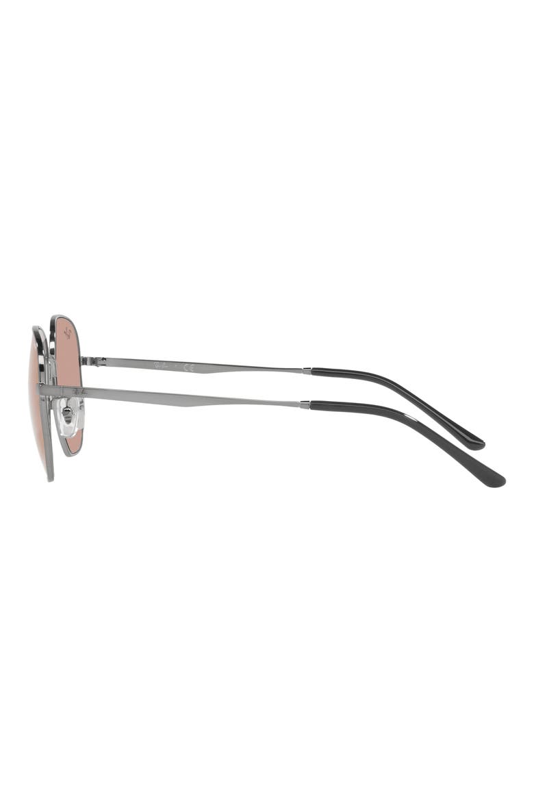 54mm Round Sunglasses, Alternate, color, GUNMETAL / EVOLVE PHOTO BROWN