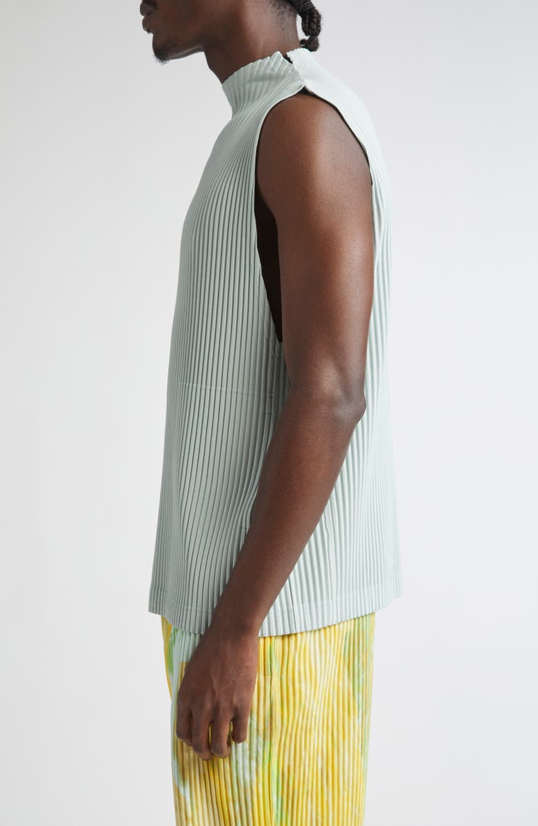 Homme Plissé Issey Miyake Monthly Colors July Pleated Sleeveless Top, Alternate, color, Sericite Blue