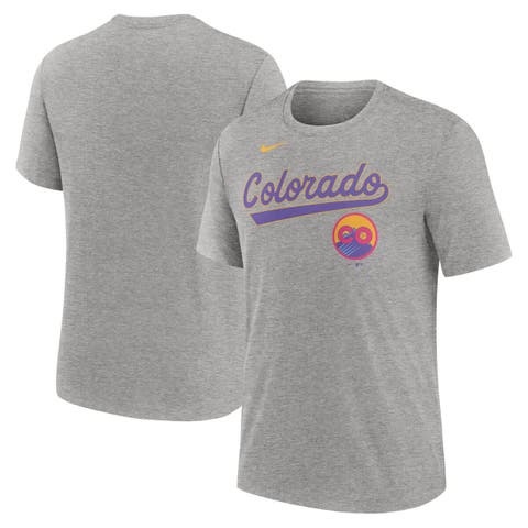 Men's Nike  Heather Charcoal Colorado Rockies 2025 City Connect Tri-Blend T-Shirt