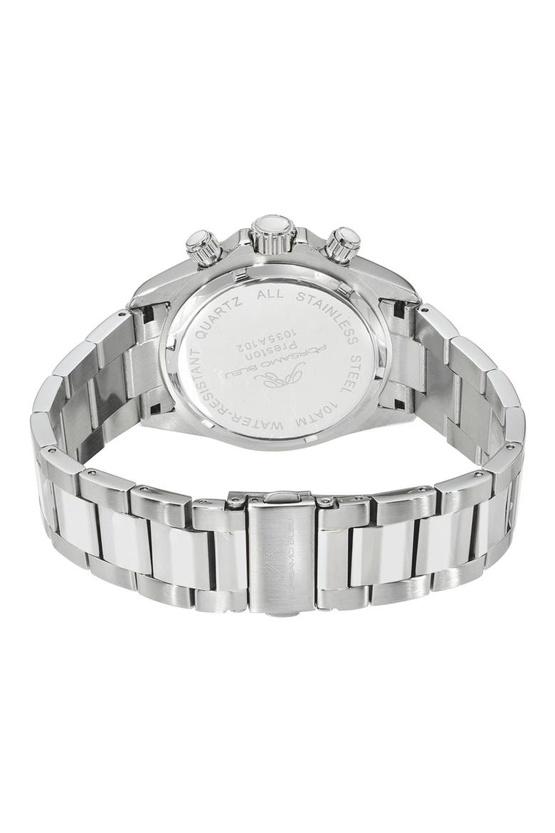 Preston Bracelet Watch, 44mm, Alternate, color, SILVER