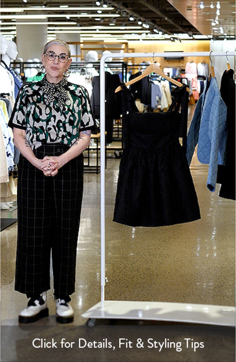 Sydney Floral Jacquard Cocktail Minidress, sales video thumbnail