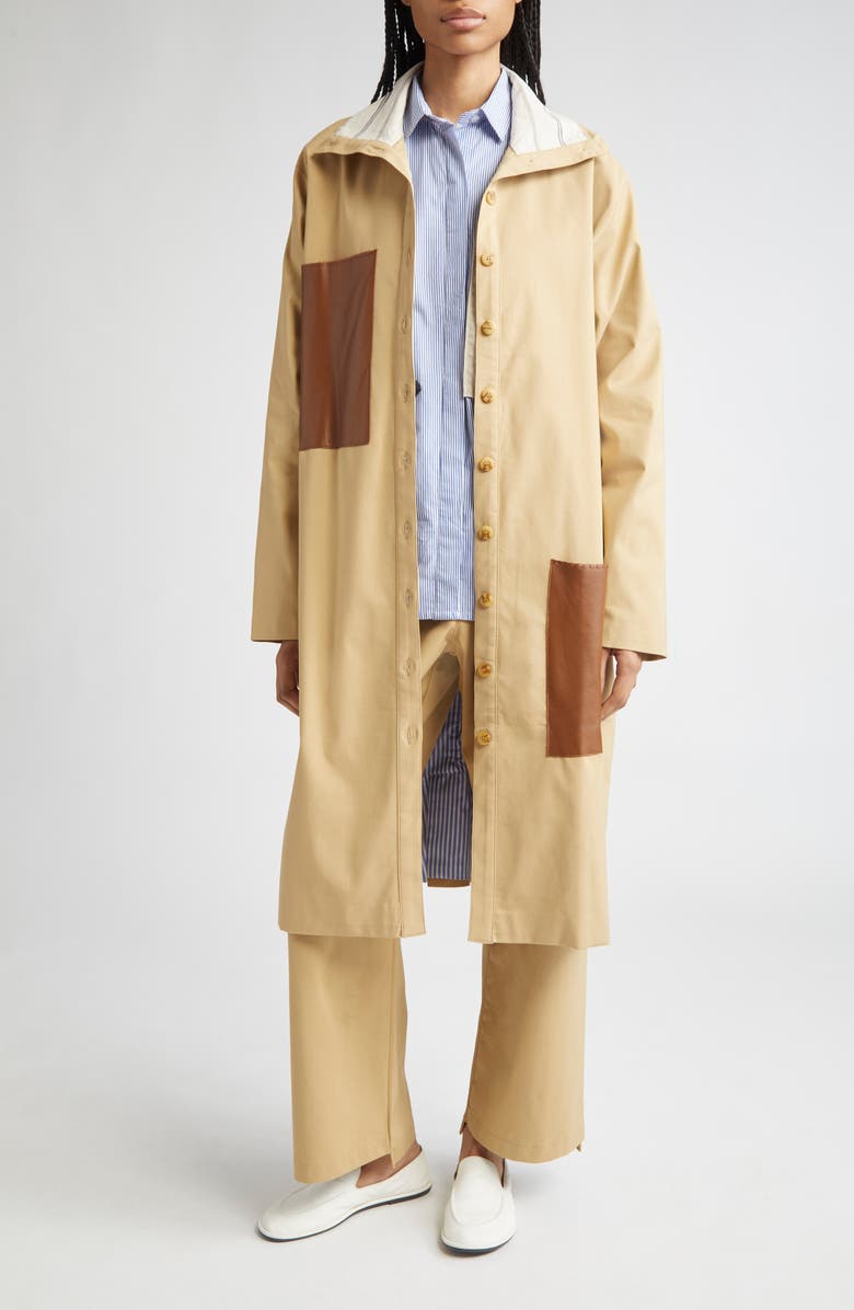 KÚR Leather Pockets Duster Jacket, Alternate, color,