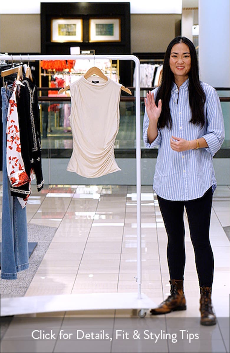 Christen Ruched Funnel Neck Top, sales video thumbnail