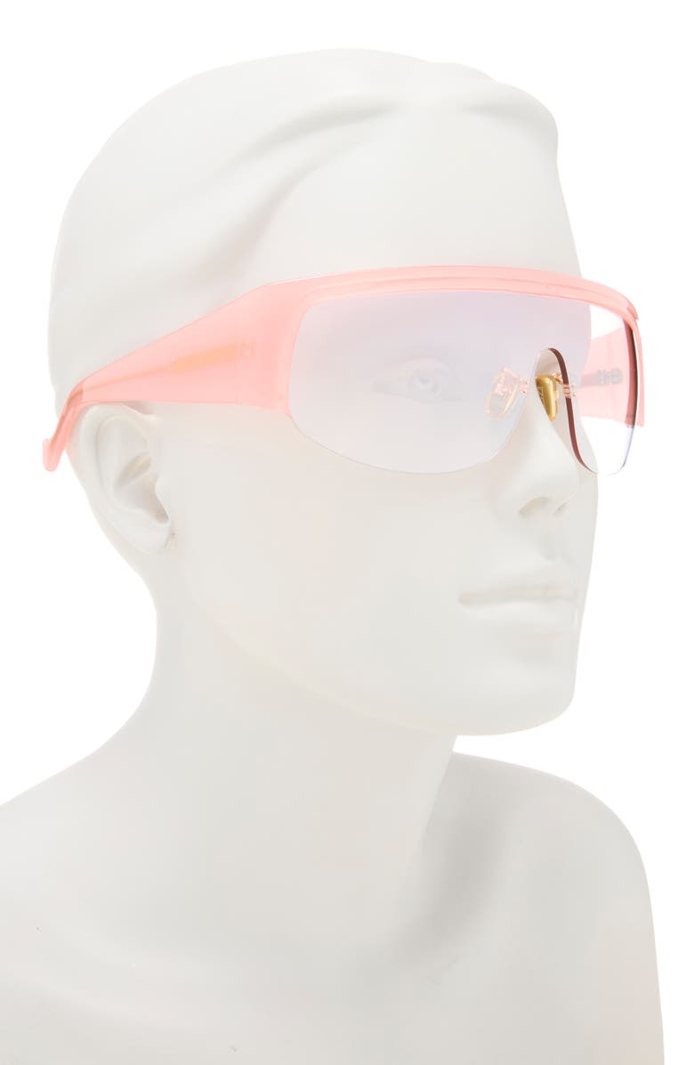 DEZI Thique 125mm Oversize Shield Sunglasses, Alternate, color, Thique Peach / Peach Faded