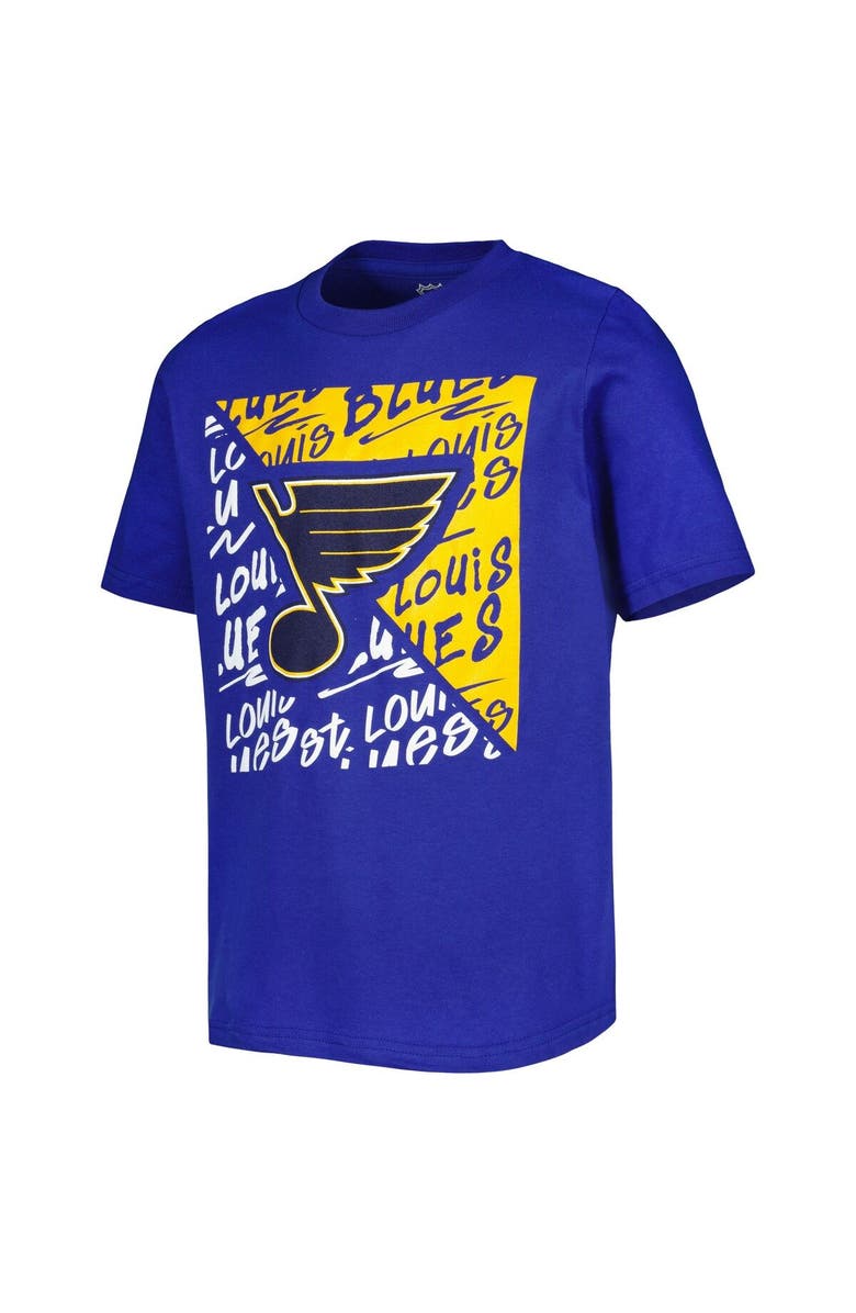 Outerstuff Youth Royal St. Louis Blues Divide T-Shirt, Alternate, color,