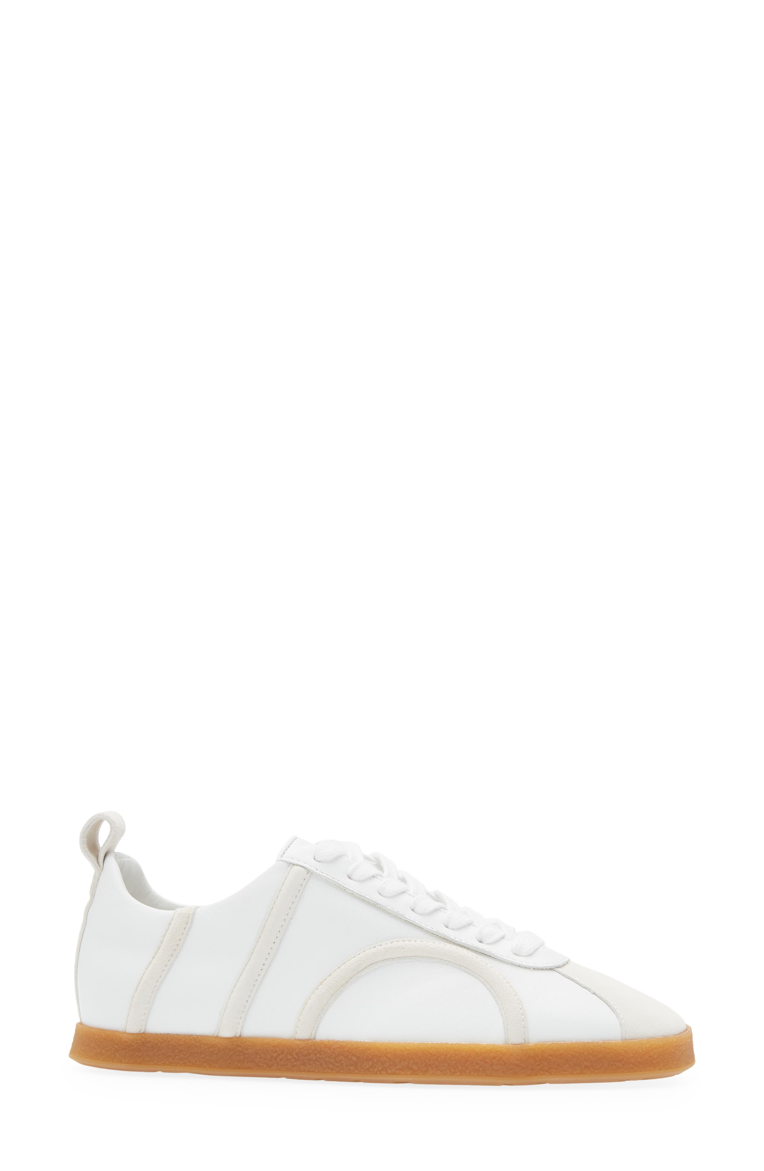Totême The Leather Sneaker, Alternate, color, OFF-WHITE