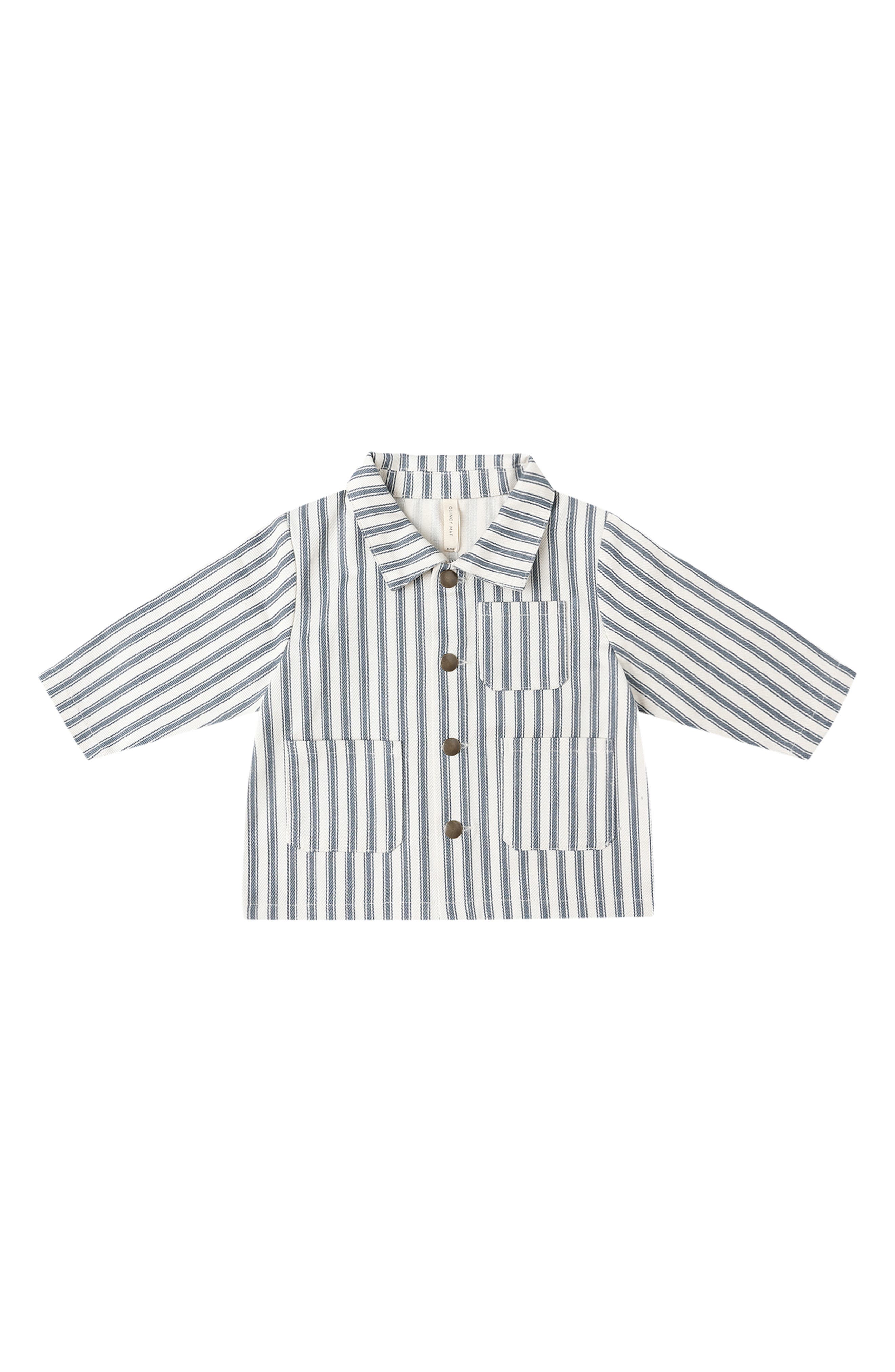Kids' Pinstriped Organic Cotton Utility Jacket