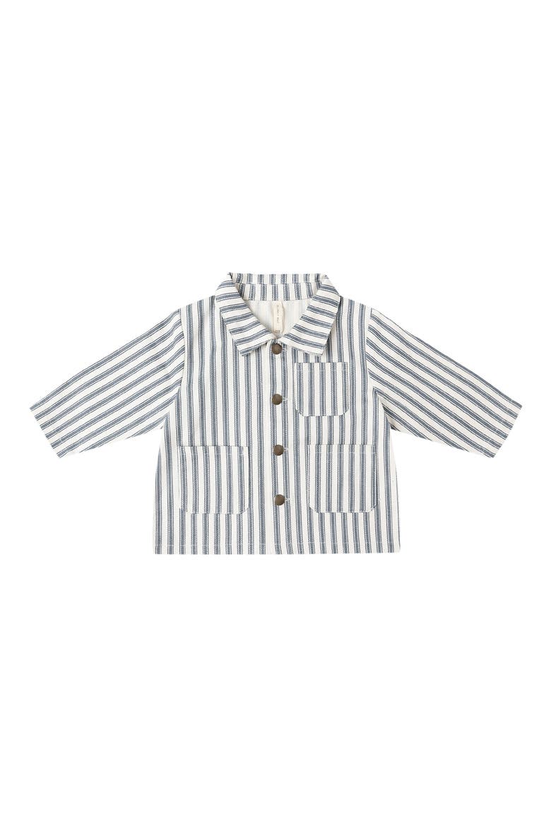 Pinstriped Organic Cotton Utility Jacket, Main, color, OCEAN PINSTRIPE