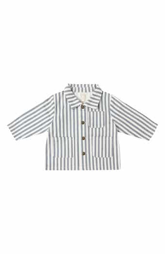 Kids' Pinstriped Organic Cotton Utility Jacket