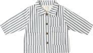 QUINCY MAE Kids' Pinstriped Organic Cotton Utility Jacket