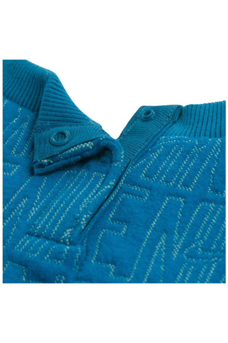Allover Quilted Logo Sweatshirt & Joggers Set, Alternate, color, GREEN ABYSS