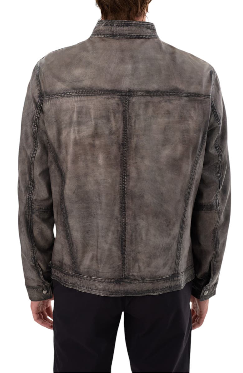 REGENCY Lambskin Leather Moto Jacket, Alternate, color, Grey
