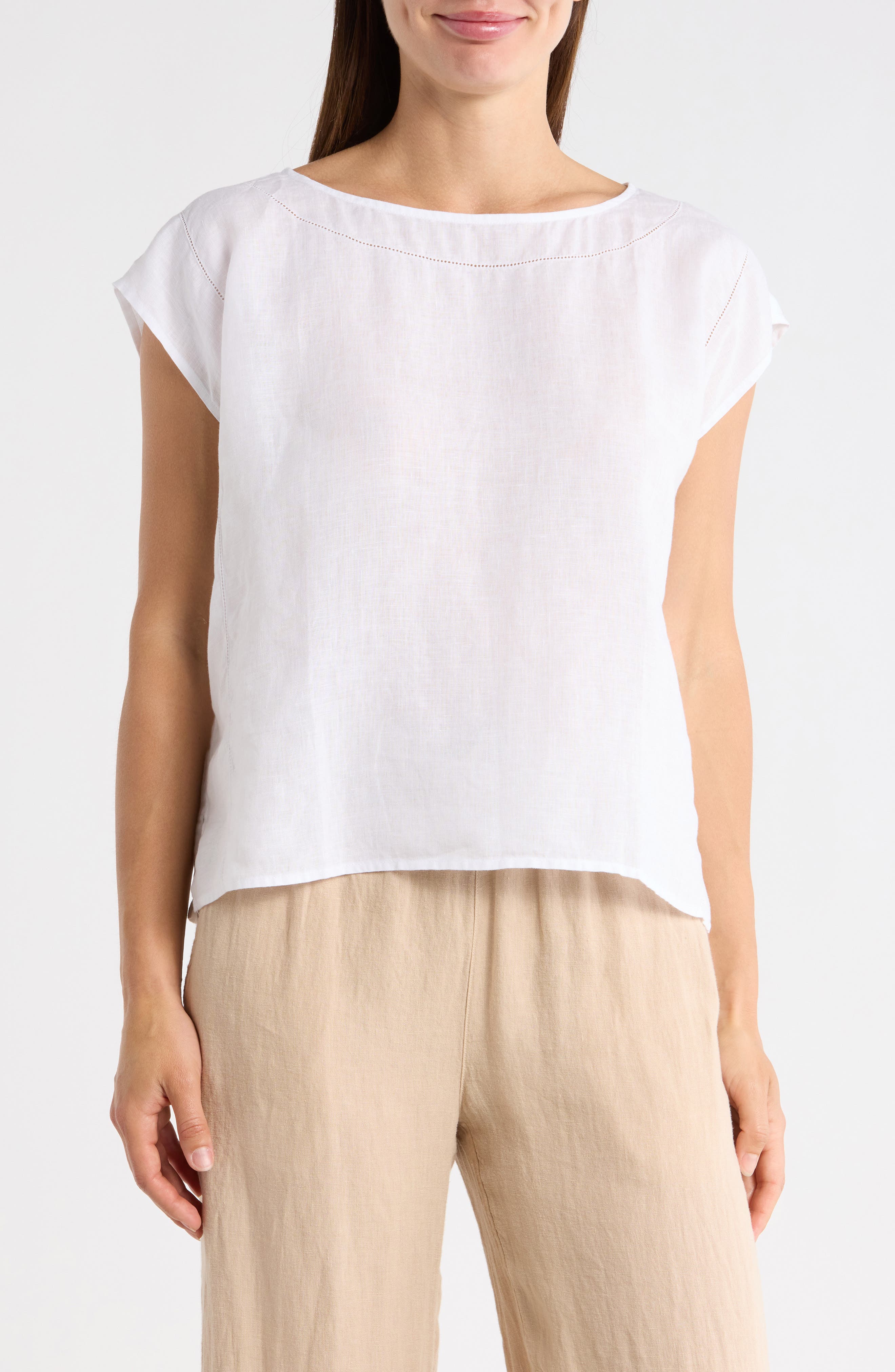 Eileen Fisher Linen Square Top