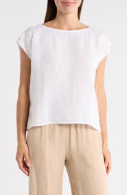Eileen Fisher Linen Square Top