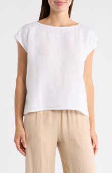 Eileen Fisher Linen Square Top