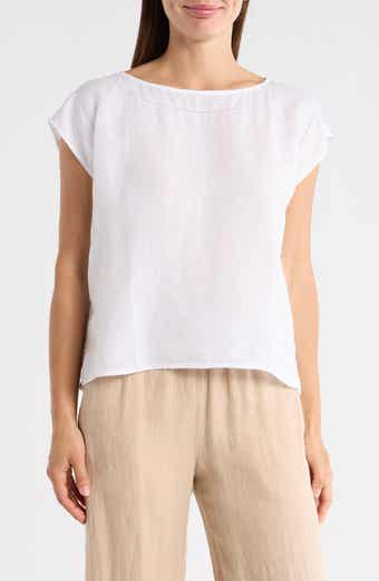 Eileen Fisher Linen Square Top