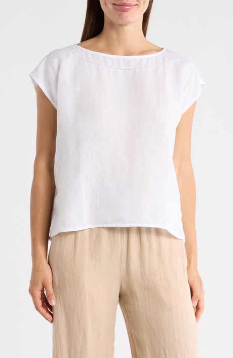 Eileen Fisher Linen Square Top