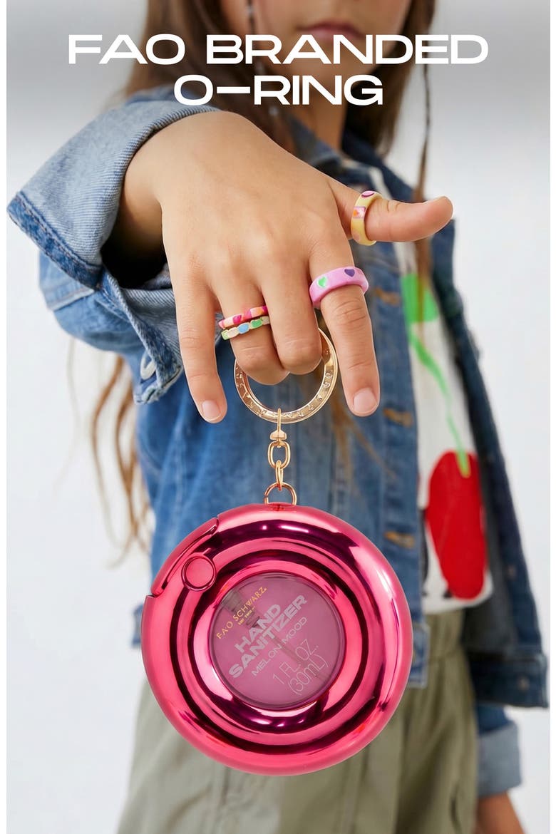 Kids' Watermelon Hand Sanitizer Keychain, Alternate, color, DARK PINK