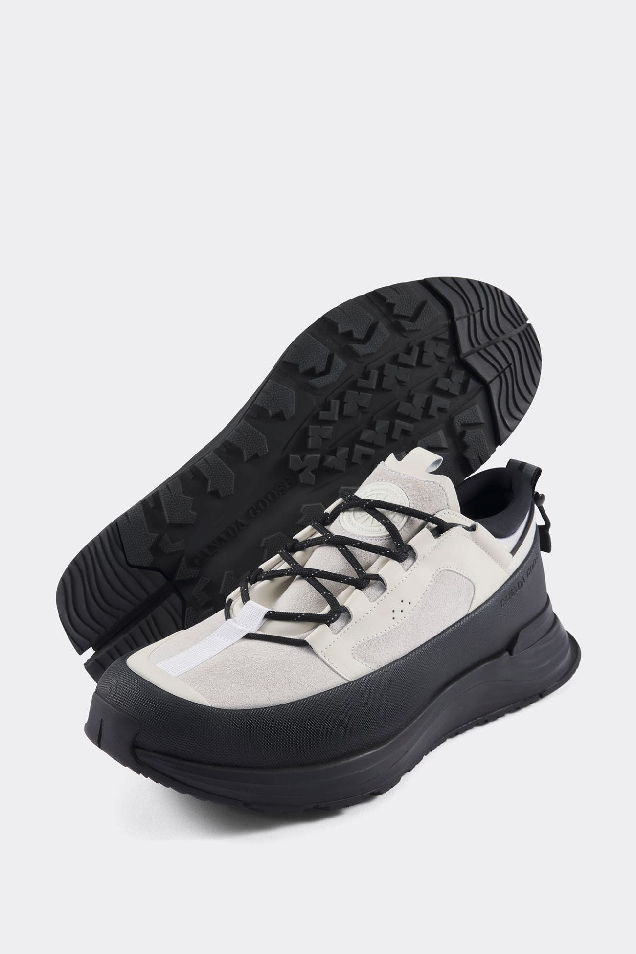 Men's Glacier Trail Sneaker, Alternate, color, White/Black