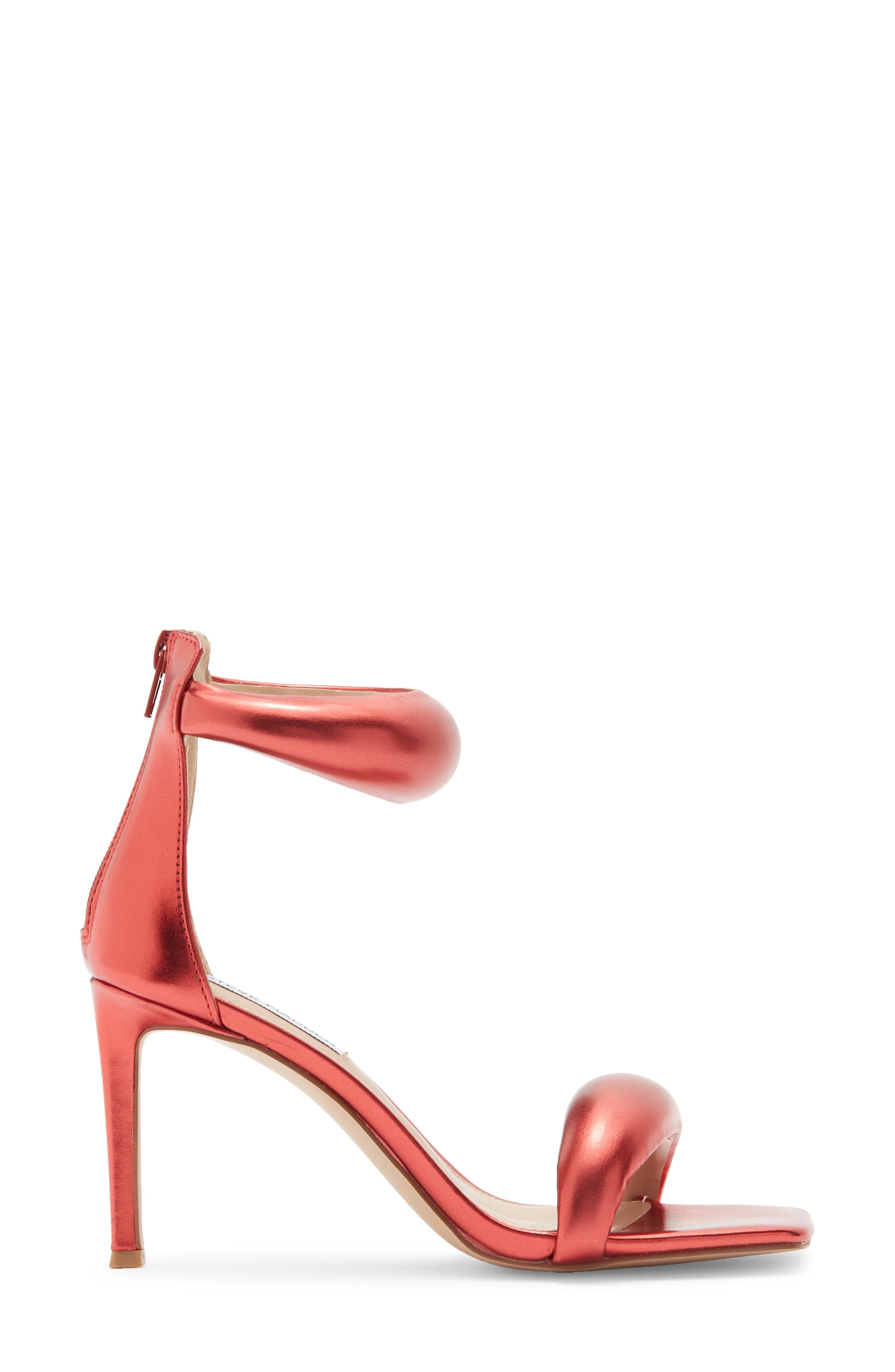 Partayy Ankle Strap Sandal, Alternate, color, RED METAL