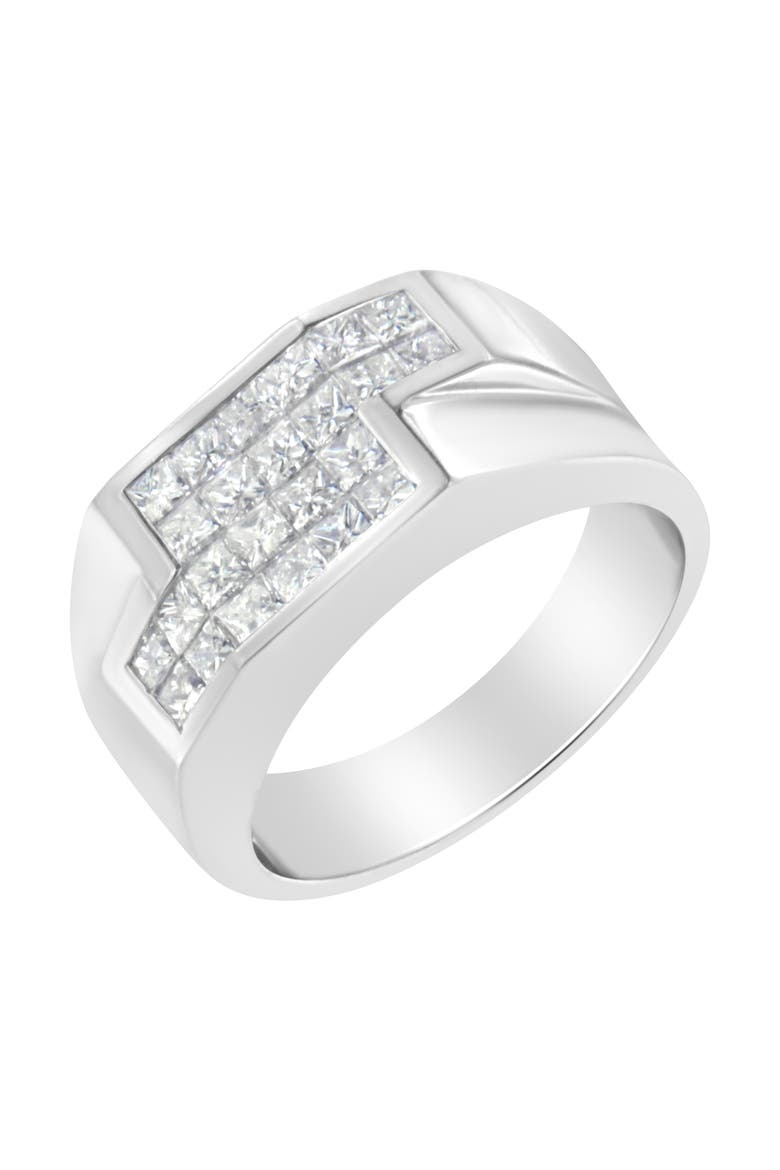 14KT White Gold 1 3/4 cttw Diamond Cluster Ring, Alternate, color, White