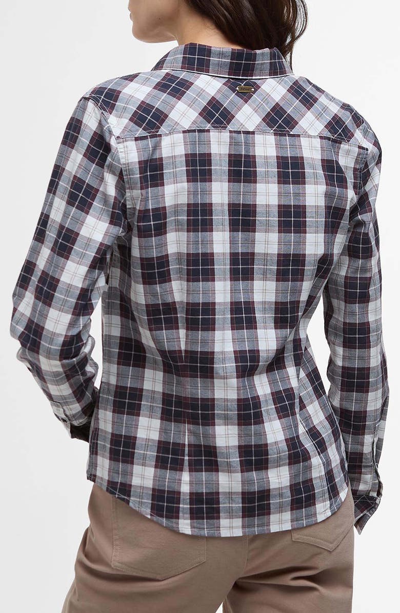 Barbour Edda Shirt, Alternate, color, Gardenia Tartan