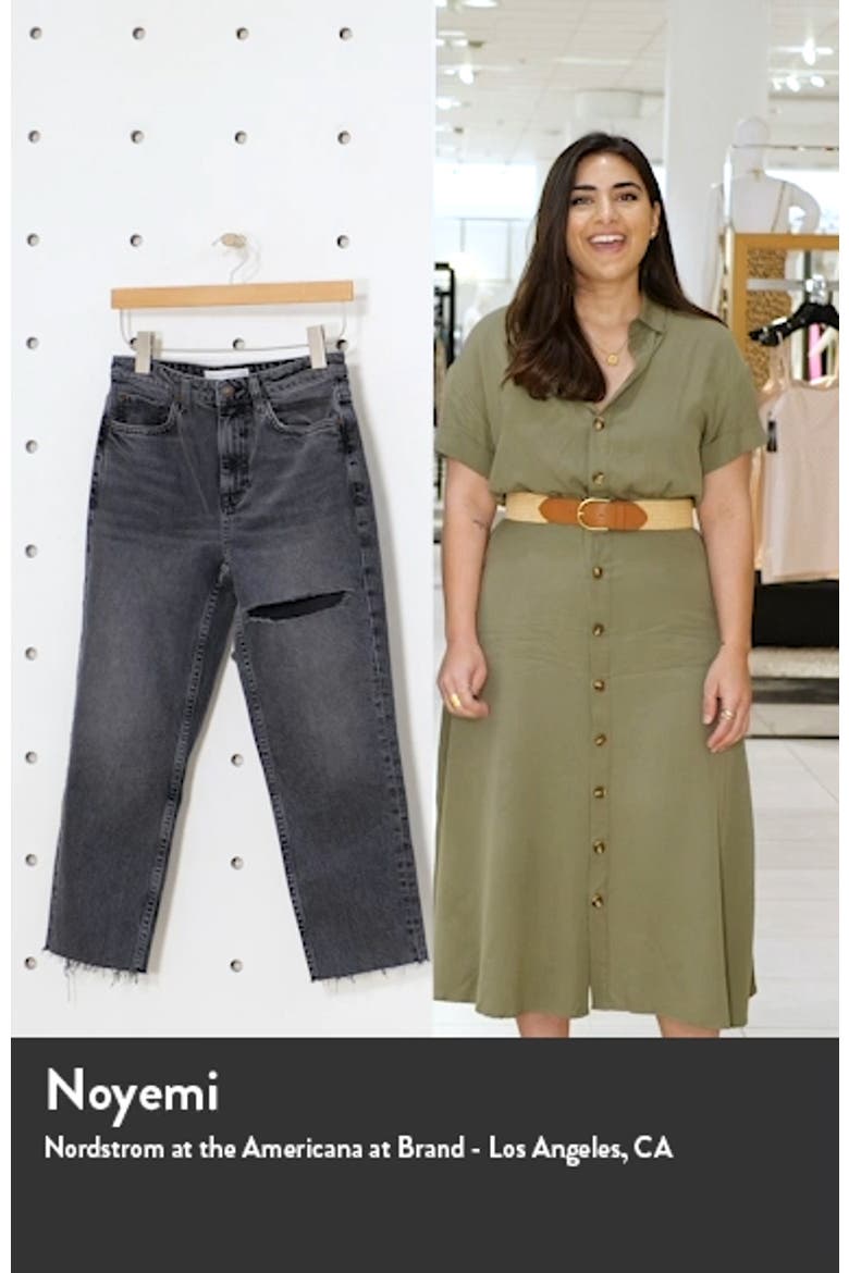 NY Thigh Rip Raw Hem Straight Leg Jeans video