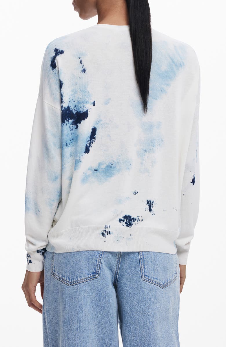 Desigual Floral V-Neck Sweater, Alternate, color, 