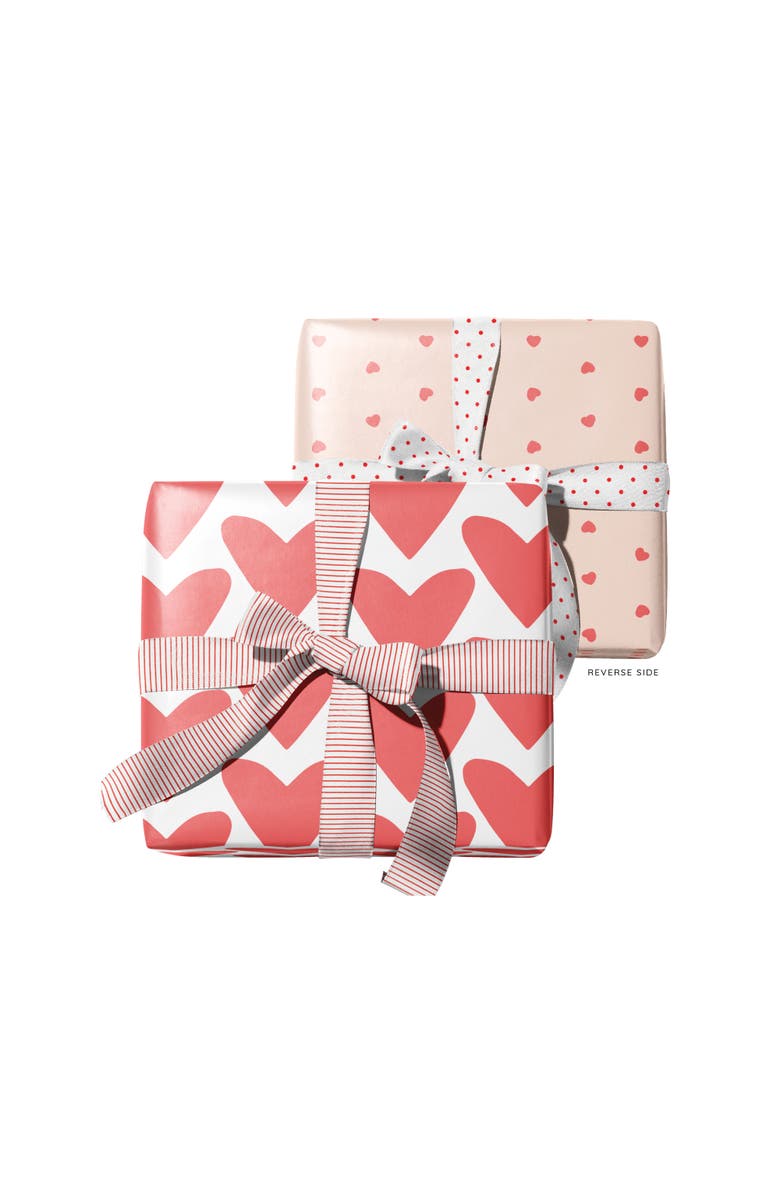 Ramus & Co Eight Sheets Two-Sided "Hearts" Heavyweight Gift Wrap, Alternate, color, Multicolored