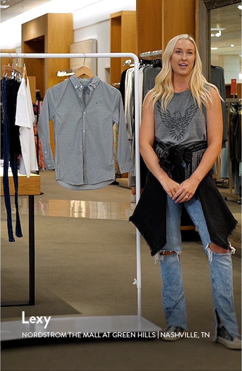 On-The-Go brrrº Check Button-Down Shirt, sales video thumbnail