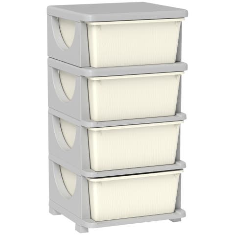 4-Tier Kids Storage Unit with Drawers​