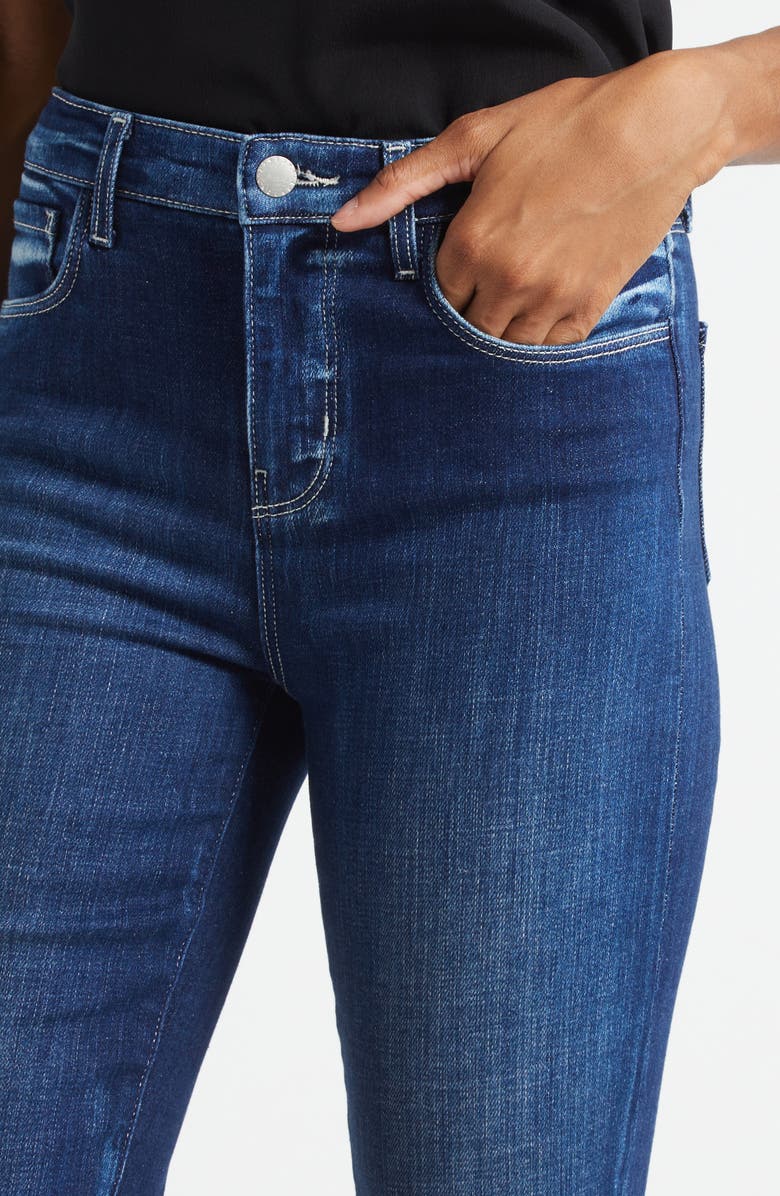 L'AGENCE Ruth Raw Hem Straight Leg Jeans, Alternate, color, Sterling