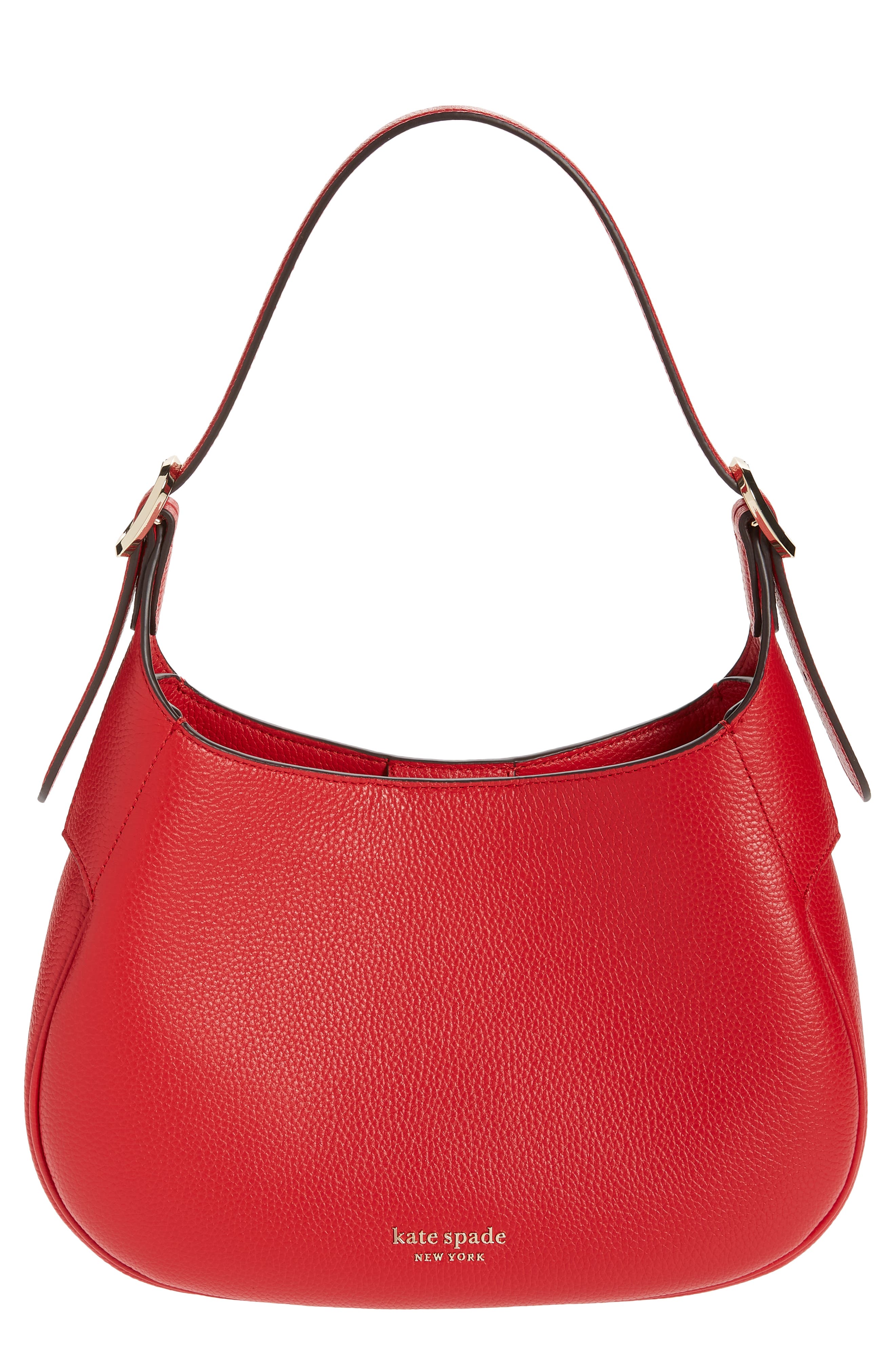 penny pebbled leather shoulder bag, Main, color, LINGONBERRY