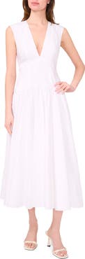 Parker Abria Sleeveless Drop Waist Cotton Sundress