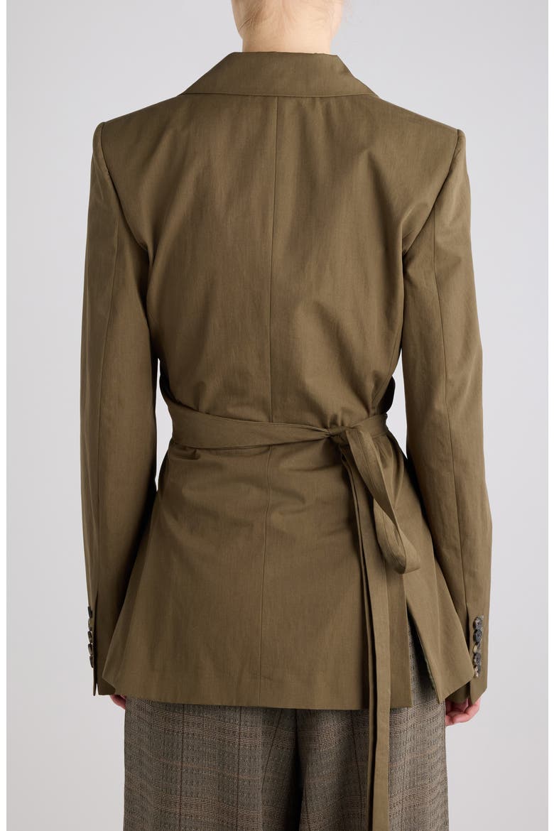 Beline Cotton Wrap Jacket, Alternate, color, KHAKI