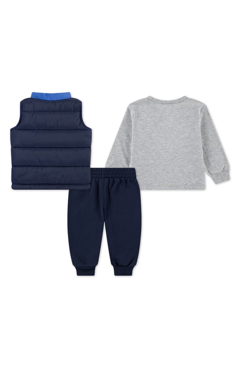 Nike Long Sleeve T-Shirt, Vest & Pant Set, Alternate, color, Midnight Navy