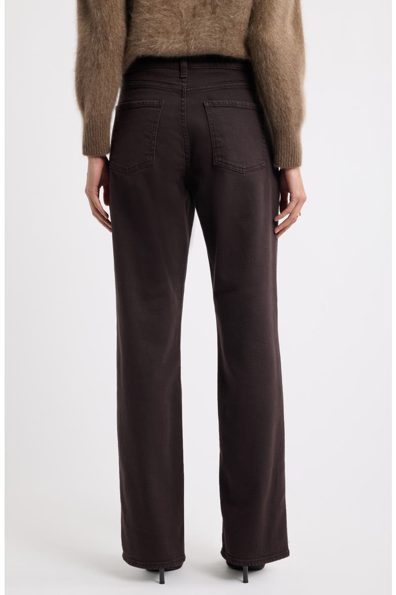 High Waist Straight Leg Jeans, Alternate, color, BROWN COFFEE