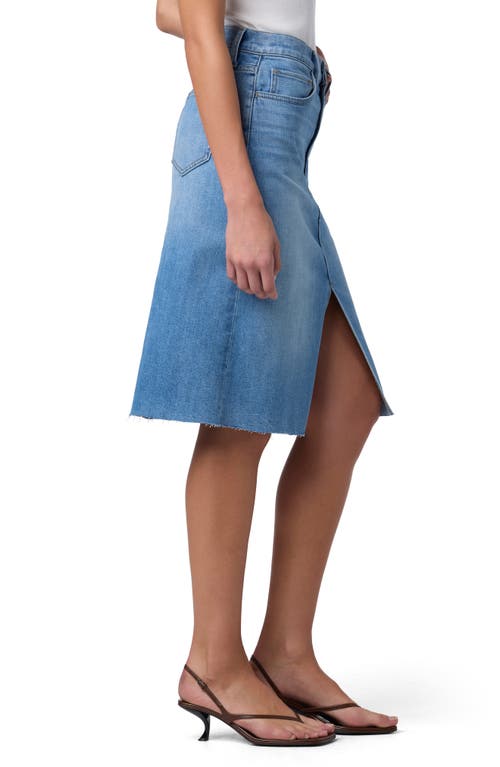 Joe's High Waist Midi Denim Skirt In Free Fallin