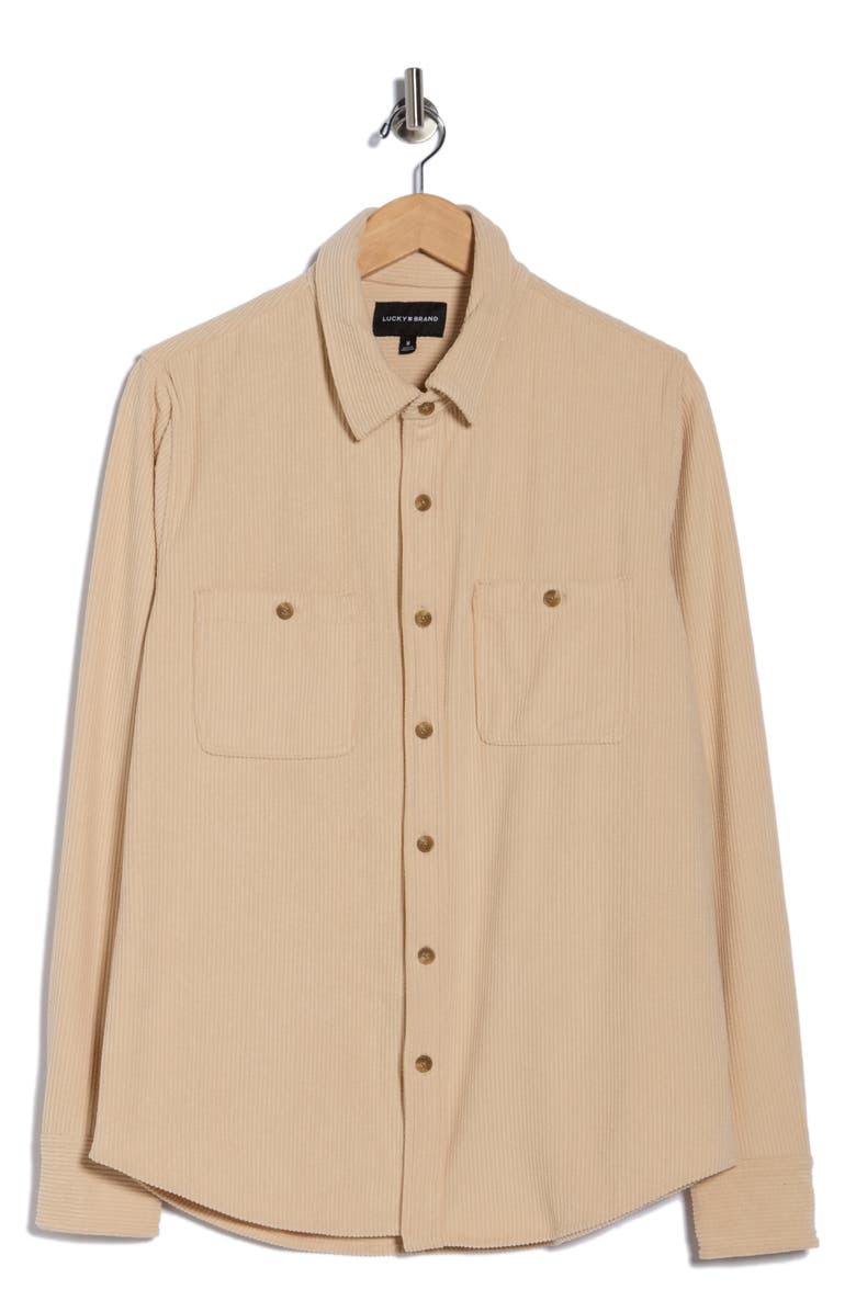 Lucky Brand Mason Corduroy Twill Button-Up Shirt, Alternate, color, Ginger Root