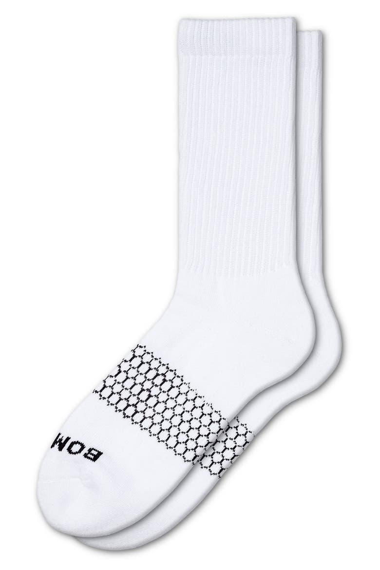 Solids Calf Socks, Alternate, color, WHITE