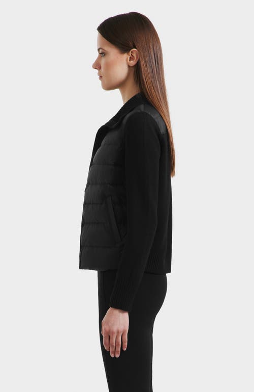 Rudsak Ellie Hybrid Knit & Light Down Jacket In Black